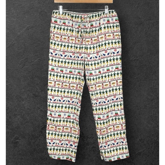 Hanna Andersson Other - Hanna Andersson Mens Buddy Raised by Elves Flannel Pajama Pants Size S Christmas